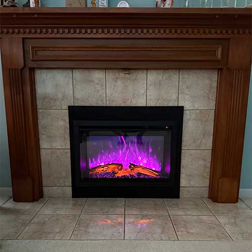 Purple Electric Fireplace