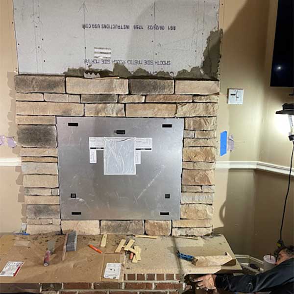 Woodburning Fireplace Install